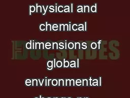 Natural Climate Variability Michael Ghil Vo l u m e   The Earth system physical and chemical