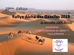 Rallye Aïcha des Gazelles 2015