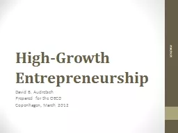 High-Growth Entrepreneurship