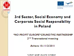 3rd Sector, Social Economy and Corporate Social Responsibi