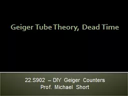 Geiger Tube Theory, Dead Time