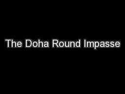 The Doha Round Impasse