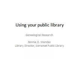 Using your public library