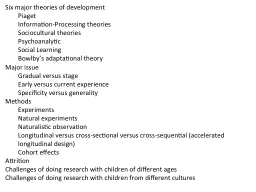 Six major theories of development