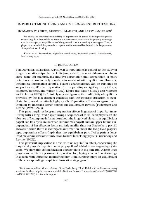 Econometrica,Vol.72,No.2(March,2004),407