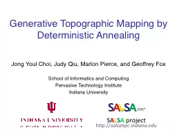 Generative Topographic Mapping by Deterministic Annealing
