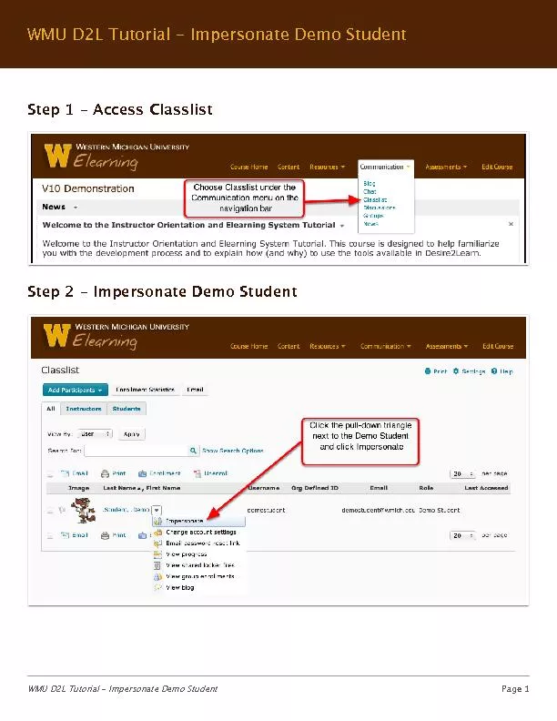 Step 1 - Access Classlist