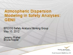 EFCOG Safety Analysis Working Group