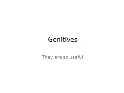 Genitives