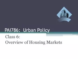 PAI786:  Urban Policy