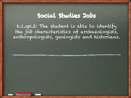 Social Studies Jobs