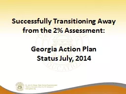 Successfully Transitioning Away from the 2% Assessment: