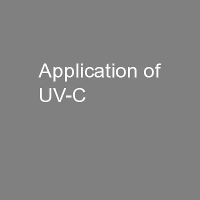 Application of UV-C