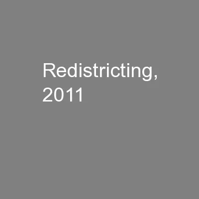 Redistricting, 2011