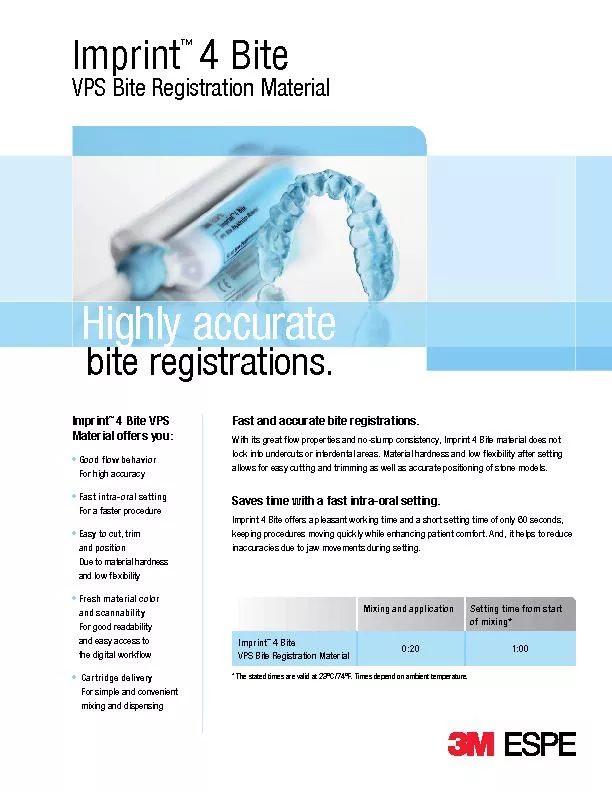 VPS Bite Registration Material