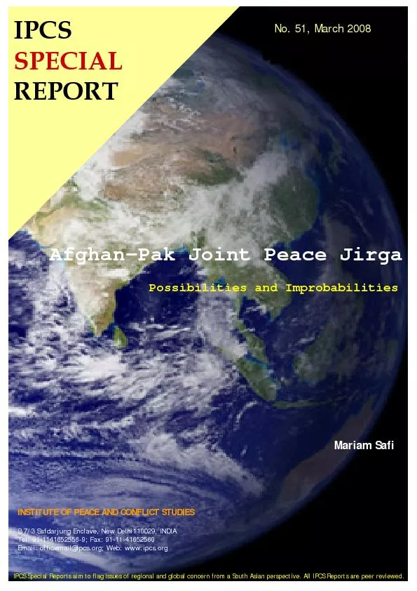 fghan-Pak Joint Peace Jirga