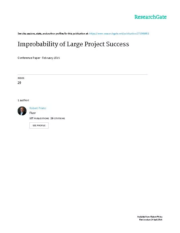 Improbability of Large Project Success
