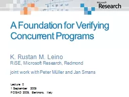 A Foundation for Verifying Concurrent