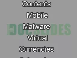 Report McAfee Labs  Threats Predictions  McAfee Labs  Threats Predictions Table of Contents