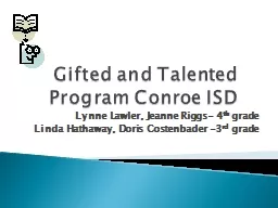 Gifted and Talented Program Conroe ISD