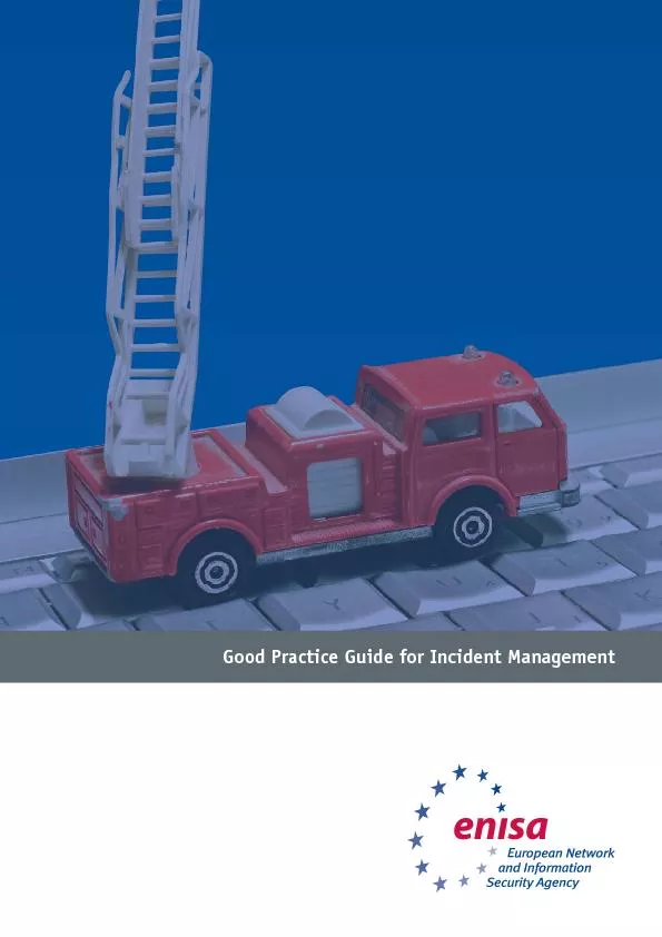 Good Practice Guide for Incident Management