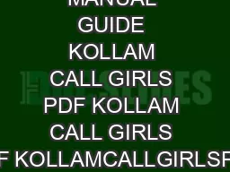 PRODUCT MANUAL GUIDE KOLLAM CALL GIRLS PDF KOLLAM CALL GIRLS PDF KOLLAMCALLGIRLSPDF