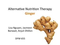 Alternative Nutrition Therapy