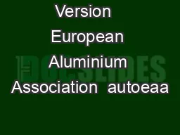 Version   European Aluminium Association  autoeaa