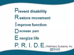 P revent disability