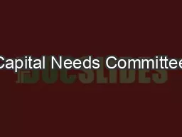 Capital Needs Committee