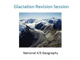 Glaciation Revision Session