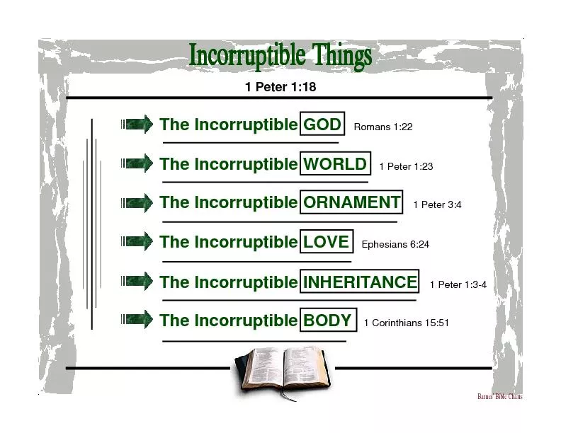 Incorruptible Things