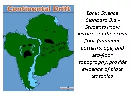 Earth Science Standard 3.a -