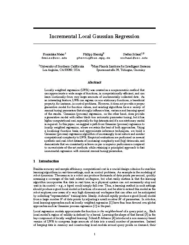 IncrementalLocalGaussianRegression