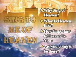 Sing To Me of Heaven