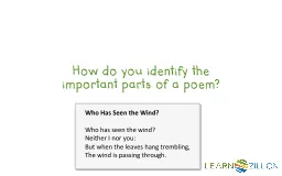 How do you identify the important parts of a poem?