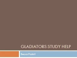 Gladiators Study Help