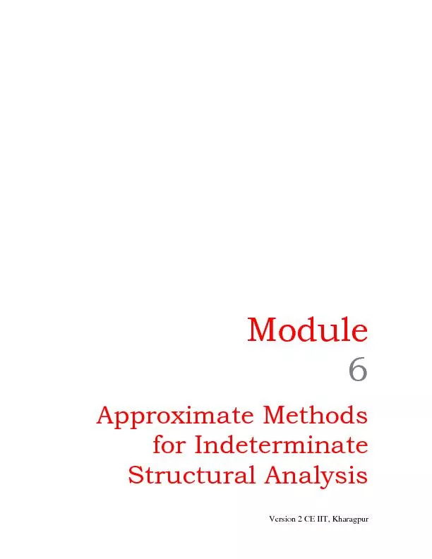 Approximate Methods for Indeterminate Structural Analysis
