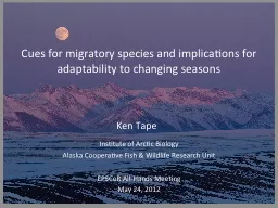 Cues for migratory species and implications for adaptabilit