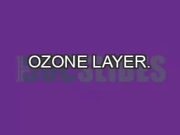 OZONE LAYER.