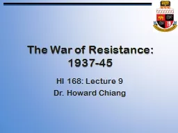 The War of Resistance: