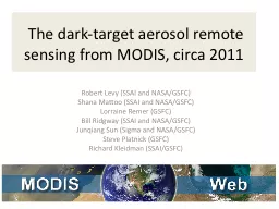 The dark-target aerosol remote sensing from MODIS, circa 2