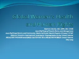 Global Women’s Health and Human Rights