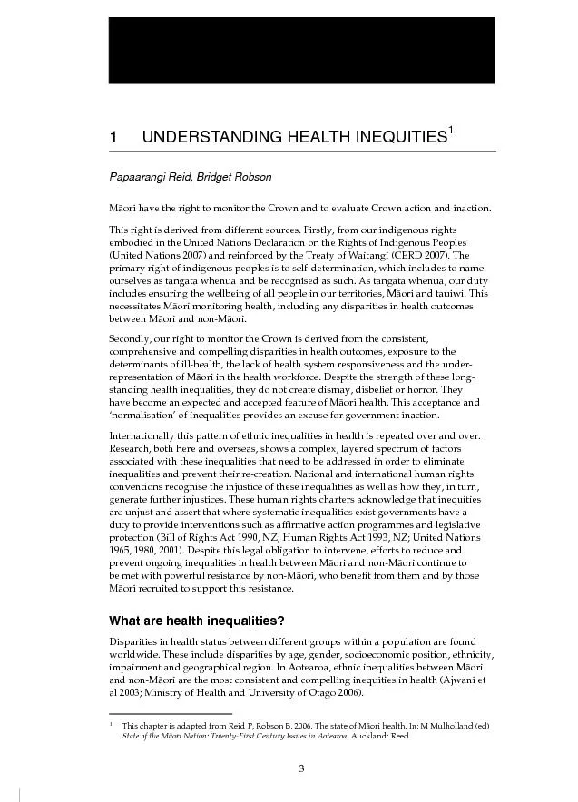 UNDERSTANDING HEALTH INEQUITIES