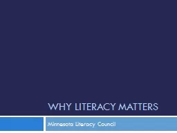 Why Literacy matters