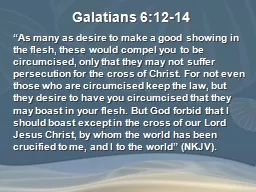 Galatians 6:12-14