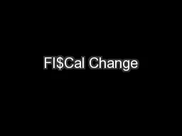 FI$Cal Change