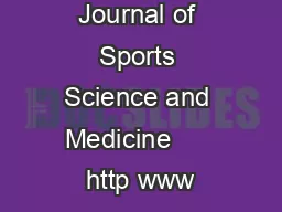 Journal of Sports Science and Medicine      http www