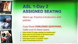 ASL 1-Day 2