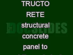 USG tested for fastening TRUCTO RETE structural concrete panel to coldformed steel